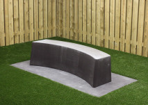 Standard Betonbank Oval Anthrazit-Beton