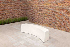 Betonbank Naturbeton Oval
