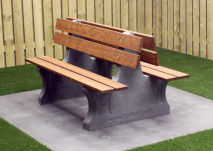 Parkbank Duo Anthrazit-Beton