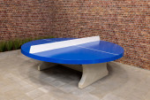 Tischtennisplatte 260 cm Durchmesser aus Beton in Blau
