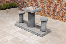 Backgammon Tisch Anthrazit-beton für 2 personen
