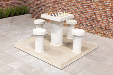 Spieltisch Schach Beton Naturell für 4 Personen