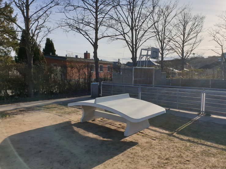Fuß-Volleyball Tisch Beton Naturell