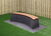 Betonbank DeLuxe Anthrazit-Beton, oval